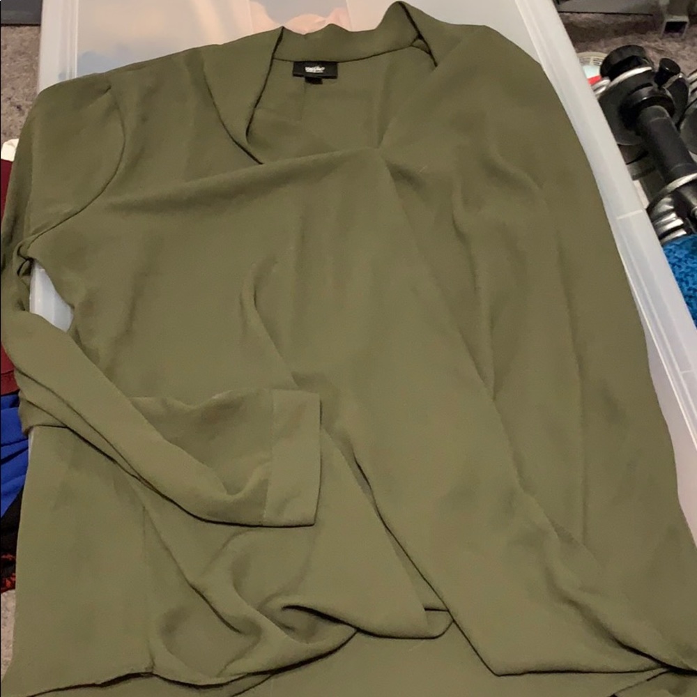 Hunter green blouse